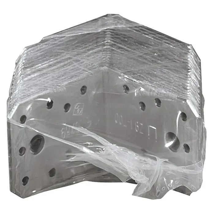 Stabilit Spojni kutnik - 70 x 70 x 55 mm, Debljina: 2,5 mm, 20 Kom., Sendzimir pocinčano - Pogled sprijeda