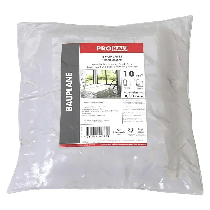 Probau Lona de plástico transparente - 5 x 2 m - Vista superior