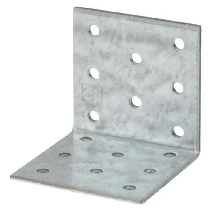 Stabilit Kutna perforirana pločica - 60 x 60 x 40 mm, Pocinčano, 1 Kom. - Dijagonalni pogled