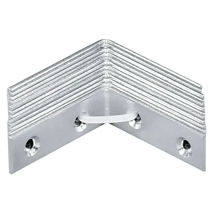 Stabilit Kutnik za stolice - 40 x 40 x 15 mm, 12 Kom., Čelik, Pocinčano - Dijagonalni pogled
