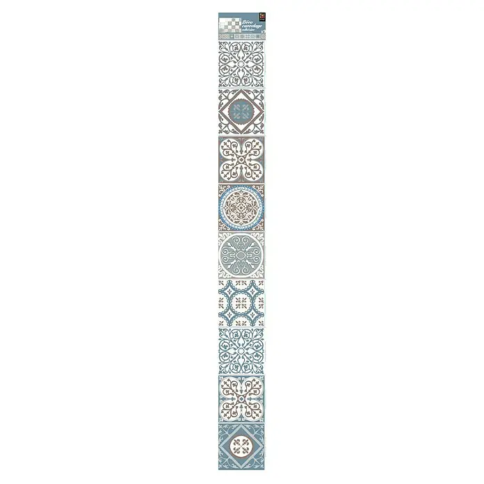 Vinilo para azulejos Grises - 10 x 10 cm, 9 piezas, Gris/Azul - Vista frontal