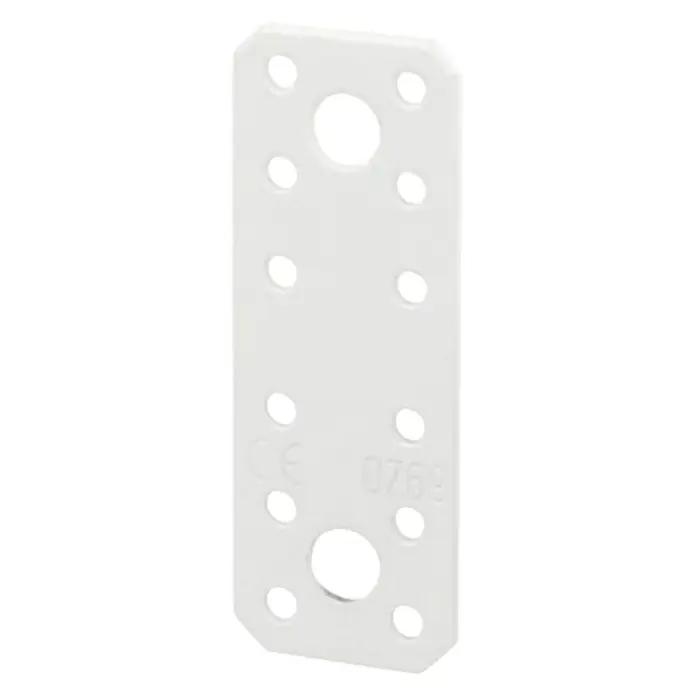 Stabilit Ravna spojnica - 136 x 55 mm, Bijele boje, 1 Kom. - Dijagonalni pogled