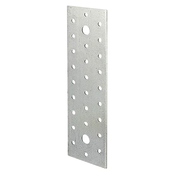 Stabilit Perforirana pločica - 200 x 60 mm, 1 Kom., Pocinčano, Debljina: 2 mm - Dijagonalni pogled
