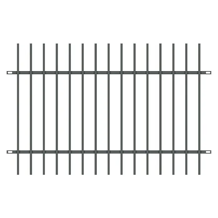 Polbram Kovana ograda Tom - 200 x 120 cm, Antracit - Pogled sprijeda