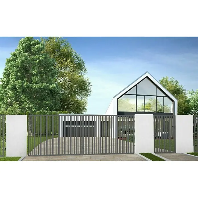 Polbram Kovana ograda Kevin - 200 x 120 cm, Antracit - Živopisni prikaz
