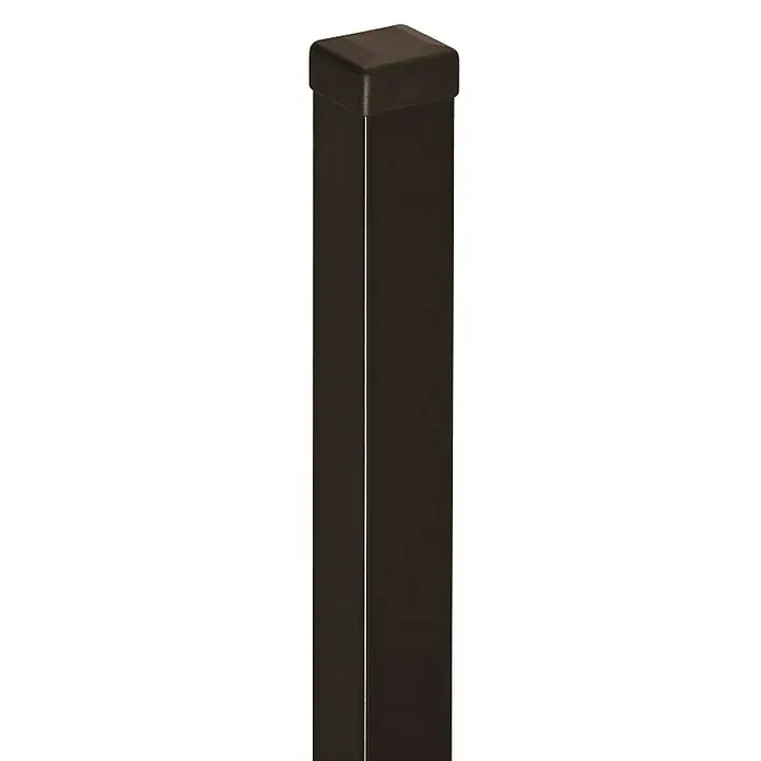Polbram Stup za ograde - Visina: 200 cm, Antracit, Metal - Dijagonalni pogled