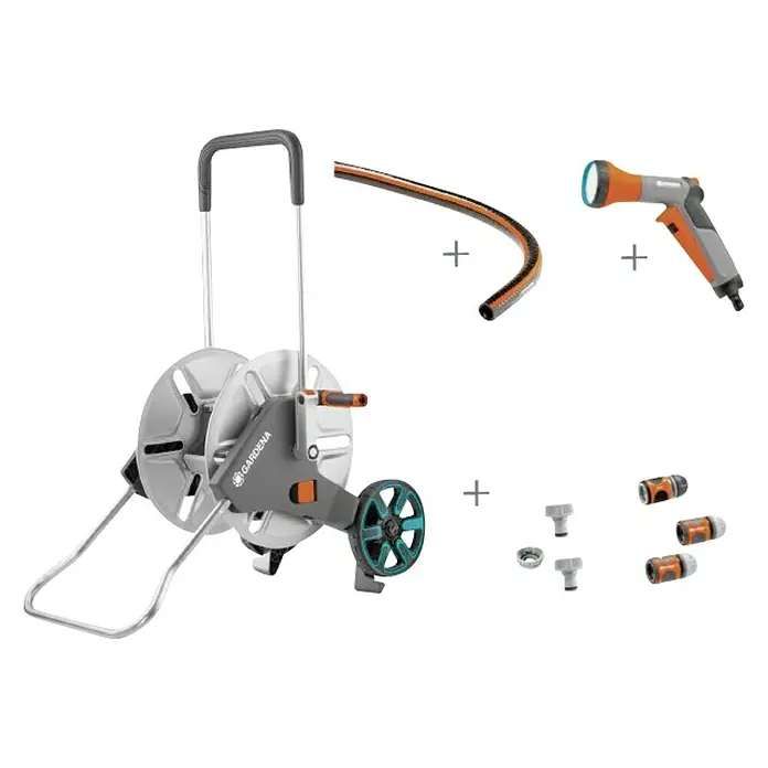 Gardena Set metalna kolica za crijevo CleverRoll M Easy - Metal, Dužina crijeva: 30 m - Dijagonalni pogled