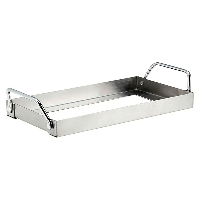Flash Držač slanog kamena za roštilj - D x Š x V: 25 x 12 x 4,5 cm, Plemeniti čelik - Dijagonalni pogled