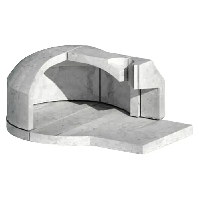Krušna peć Family - Kalcij-aluminatni cement, Š x D: 96 x 130 cm - Dijagonalni pogled