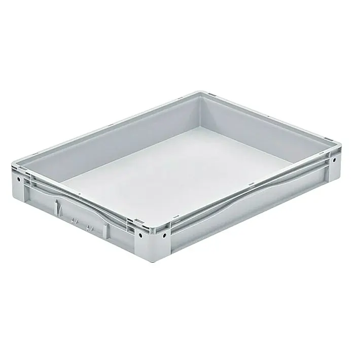 Surplus Systems Euro kutija - D x Š x V: 80 x 60 x 12 cm, Plastika, Sive boje - Dijagonalni pogled
