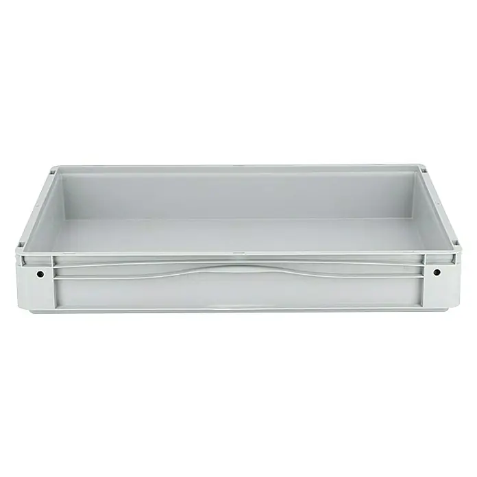 Surplus Systems Euro kutija - D x Š x V: 80 x 60 x 12 cm, Plastika, Sive boje - Pogled sprijeda