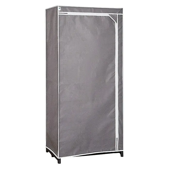 Tekstilni ormar za odjeću - D x Š x V: 50 x 75 x 160 cm, Sive boje - Dijagonalni pogled