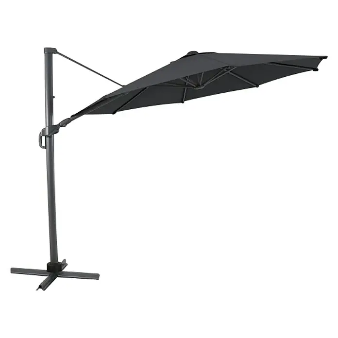 Viseći suncobran Portofino - Antracit, Promjer: 300 cm - Pogled s desne strane