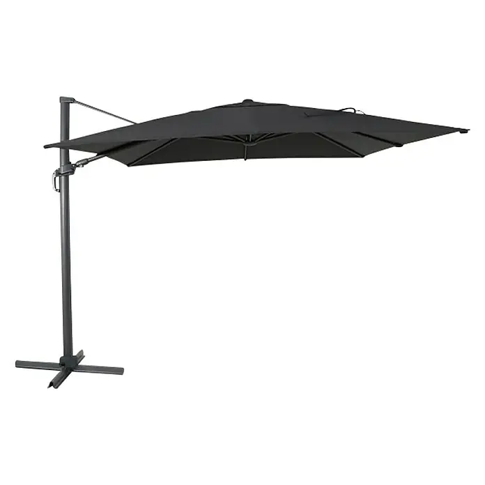 Viseći suncobran Portofino - Antracit, D x Š: 300 x 300 cm - Dijagonalni pogled