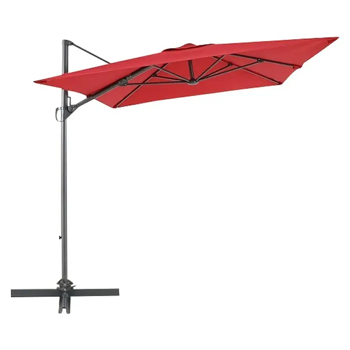 Viseći suncobran Sorrento - Crvene boje, D x Š: 200 x 250 cm - Pogled s desne strane