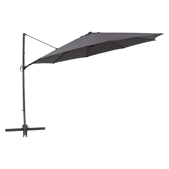 Viseći suncobran Sorrento - Antracit, Promjer: 350 cm - Pogled s desne strane