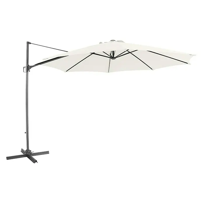 Viseći suncobran Sorrento - Natur, Promjer: 350 cm - Pogled s desne strane