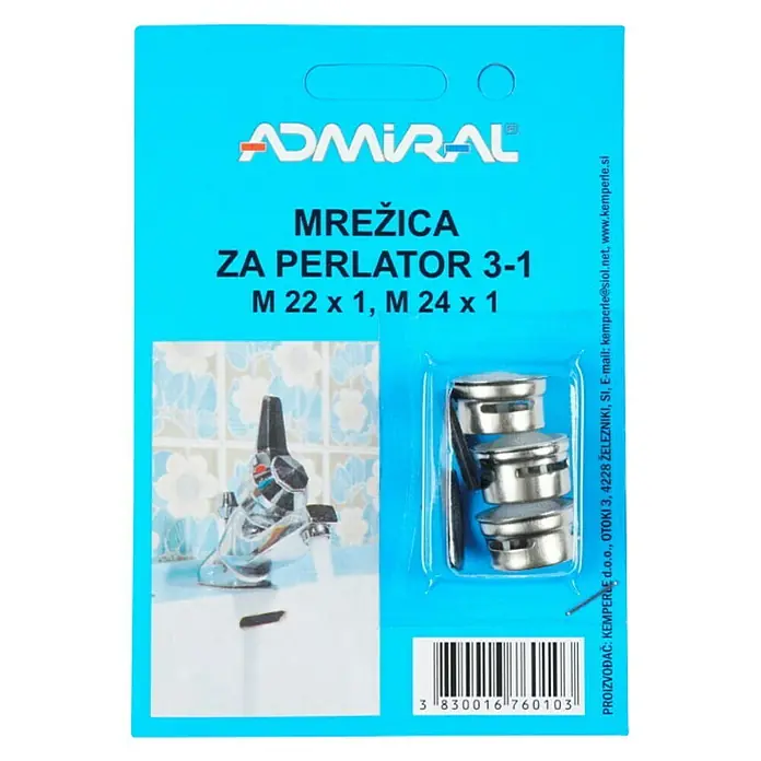 Admiral Mrežica za perlator - 3 kom - Pogled s gornje strane