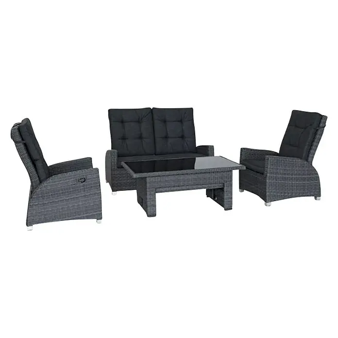 Sunfun Loungemöbel-Set Malaga XL - 4 -tlg. - Diagonale Ansicht
