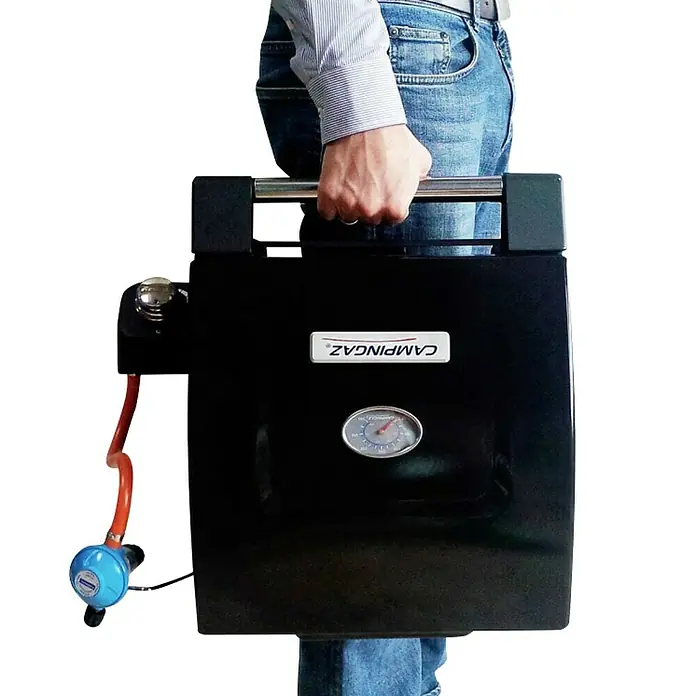 Campingaz Plinski roštilj - Broj plamenika: 1, Dimenzija rešetke za pečenje: 33 x 32 cm, 2,5 kW - Pogled s desne strane