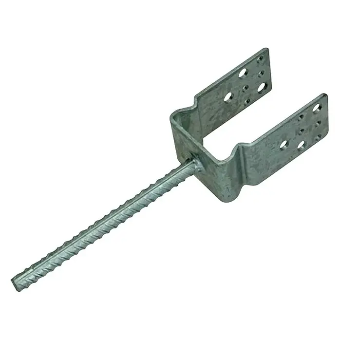 Stabilit Schwerer Stützenschuh - L x B x H: 141 x 60 x 125 mm, Stahl - Diagonale Ansicht
