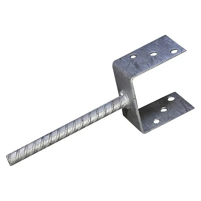 Stabilit U nosač greda - 60 x 121 x 100 mm, Vatrom pocinčano, Debljina: 4 mm - Dijagonalni pogled