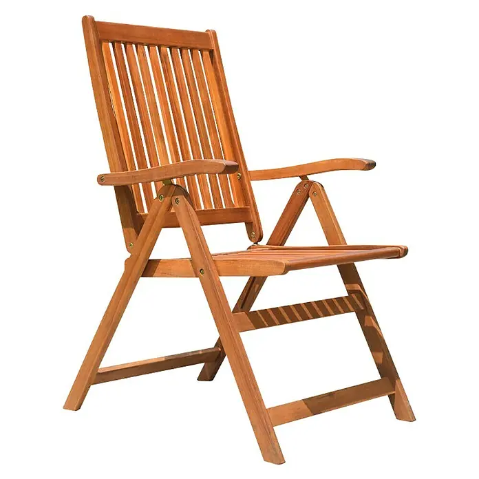 Sunfun Diana Fotelja sa pozicijama - Š x D x V: 56 x 75,5 x 105 cm, Natur, Preklopno - Dijagonalni pogled