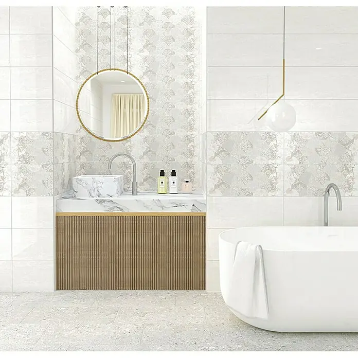 Gorenje Keramika Porculanska pločica Terrazzo - D x Š: 60 x 30 cm, Sive boje, Glazirano - Živopisni prikaz