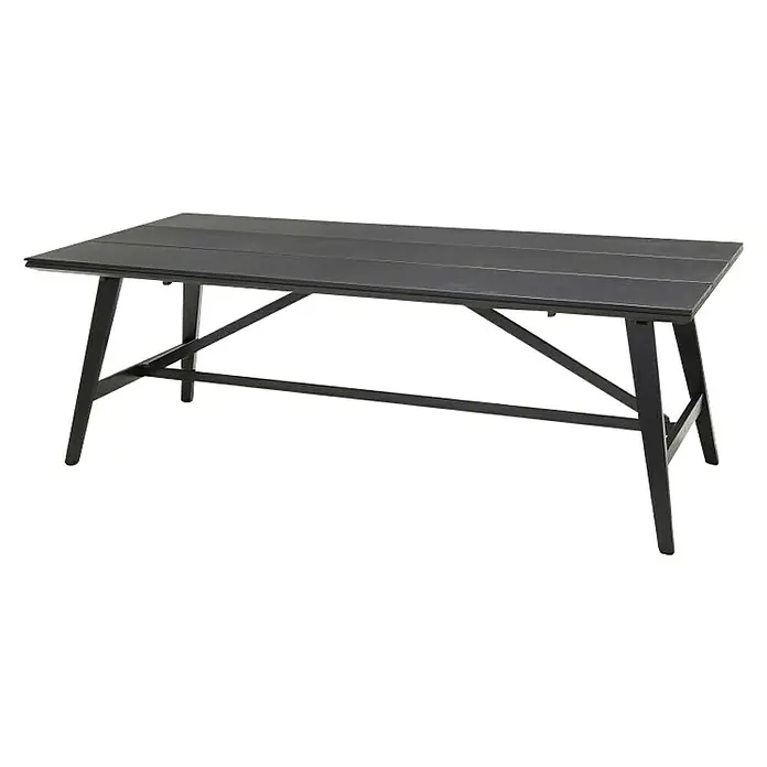 SENSUM Vrtni stol - D x Š: 215 x 100 cm, Duraboard, Antracit-crne boje - Dijagonalni pogled