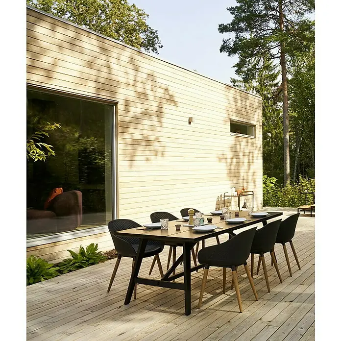 SENSUM Vrtni stol - D x Š: 215 x 100 cm, Duraboard, Antracit-crne boje - Živopisni prikaz