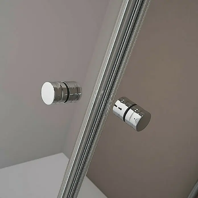 Corniche Kutna tuš kabina Light - 90 x 90 x 190 cm, Debljina: 5 mm, Srebrne boje - Detaljan prikaz