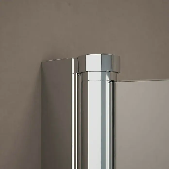 Corniche Kutna tuš kabina Light - 90 x 90 x 190 cm, Debljina: 5 mm, Srebrne boje - Detaljan prikaz