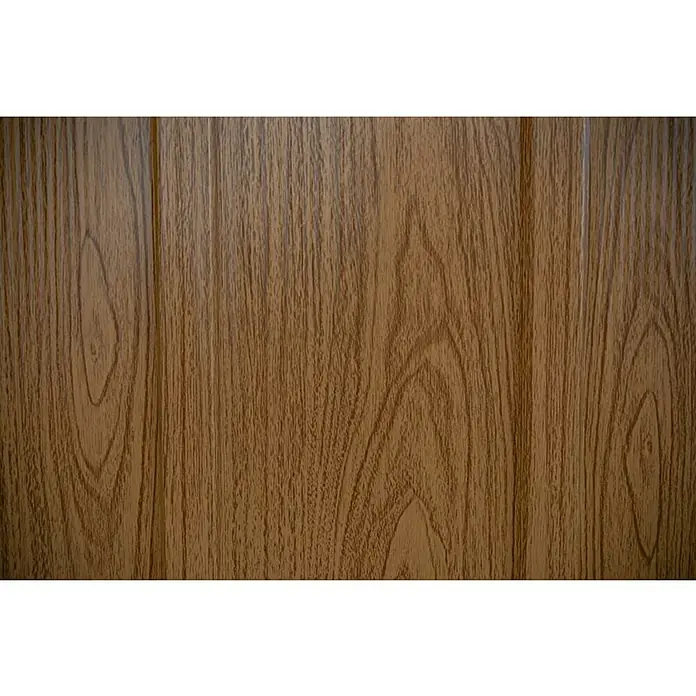 Spacemaker Gerätehaus Woodlake 10x8 - Außenbreite inkl. Dachüberstand: 313 cm, Außentiefe inkl. Dachüberstand: 242 cm, Stahl, Braun, Holzoptik - Detailaufnahme