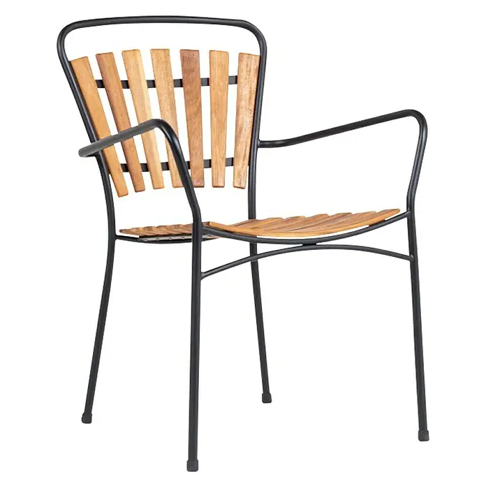 Vrtna stolica Ross - D x Š x V: 62,5 x 60 x 80 cm, Natur - Dijagonalni pogled