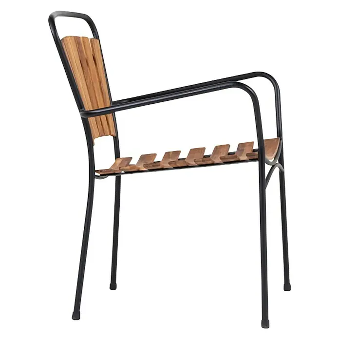 Vrtna stolica Ross - D x Š x V: 62,5 x 60 x 80 cm, Natur - Pogled s desne strane