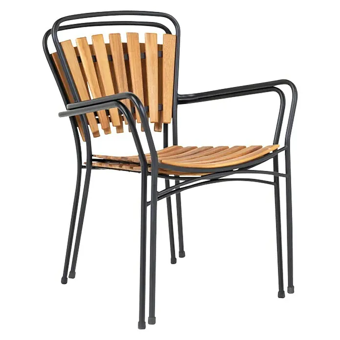 Vrtna stolica Ross - D x Š x V: 62,5 x 60 x 80 cm, Natur - Dijagonalni pogled