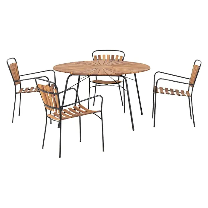 Vrtna stolica Ross - D x Š x V: 62,5 x 60 x 80 cm, Natur - Dijagonalni pogled