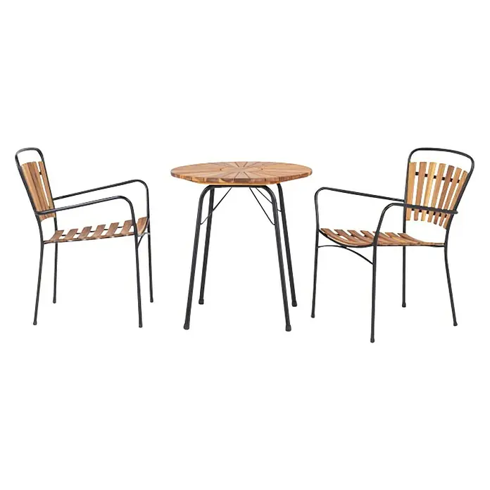 Vrtna stolica Ross - D x Š x V: 62,5 x 60 x 80 cm, Natur - Pogled sprijeda