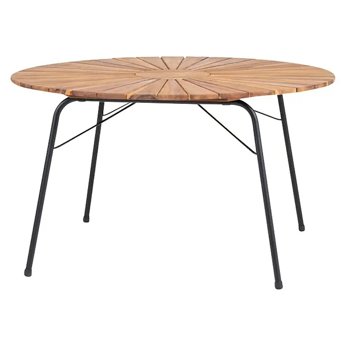 Okrugli vrtni stol Rachel - Ø x V: 130 x 73 cm, Natur - Dijagonalni pogled