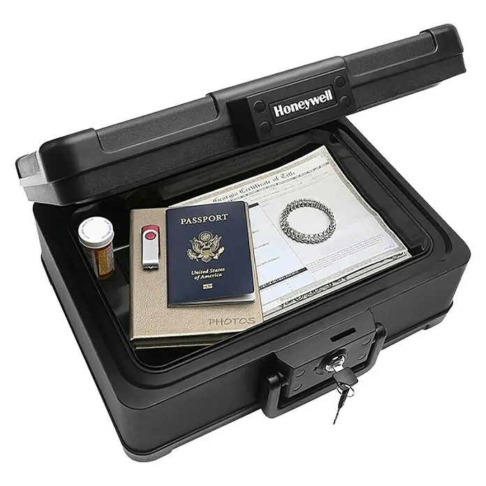 Honeywell Prijenosni trezor za dokumente - D x Š x V: 320 x 407 x 166 mm, Cilindar-brava - Dijagonalni pogled