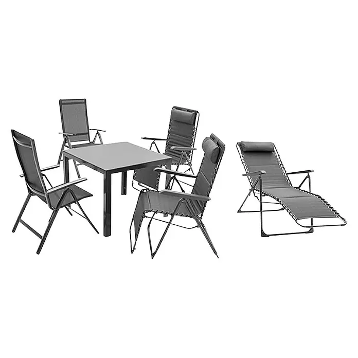 Sunfun Maja Balkonski stol - 90 x 90 x 74 cm, Aluminij - Dijagonalni pogled