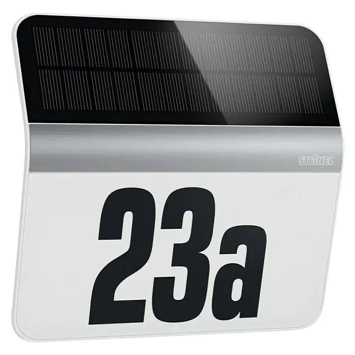 Steinel XSolar Solarna svjetiljka s kućnim bojem - 0,03 W, Plastika, IP44, Plemeniti čelik - Pogled sprijeda