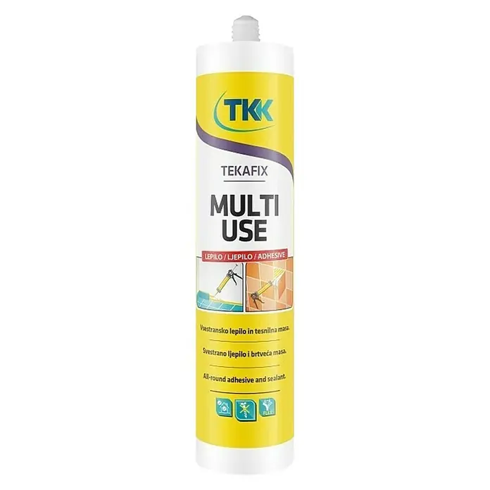Masa za brtvenje Tekafiks Multi use - Bijele boje, 290 ml - Pogled sprijeda
