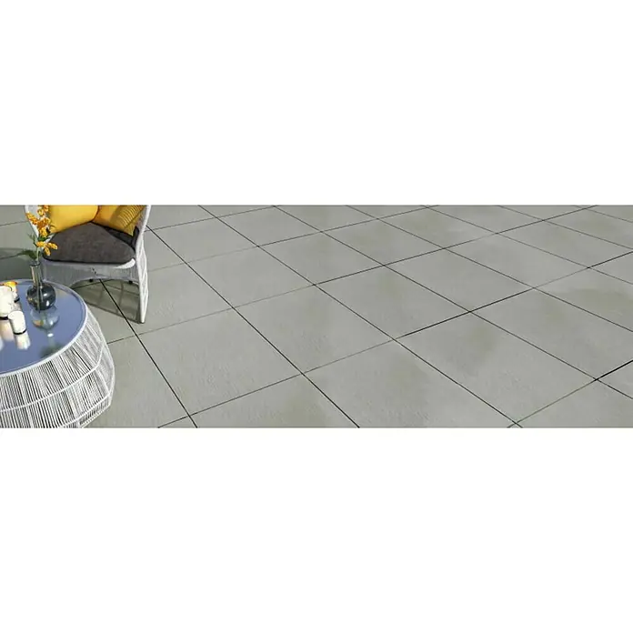 Pločica za terasu Slate Grey - Sive boje, 60 x 60 x 2 cm, Kamene pločice, Klasa protukliznosti prema normi DIN 51130: R10 - Živopisni prikaz