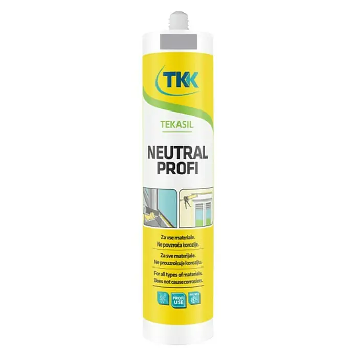 Masa za brtvljenje Tekasil Neutral - Srebrne boje, 300 ml - Pogled sprijeda
