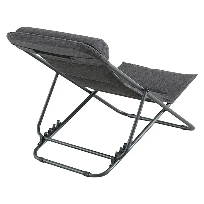 Sunfun Vrtna ležaljka - D x Š: 140 x 70 cm, Tekstil, Antracit, Preklopno - Dijagonalni pogled