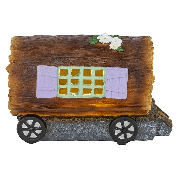 Globo Solar led-decoratielamp Wagon met raam - Bont, l x b x h: 19,8 x 11 x 12 cm - Zijaanzicht rechts