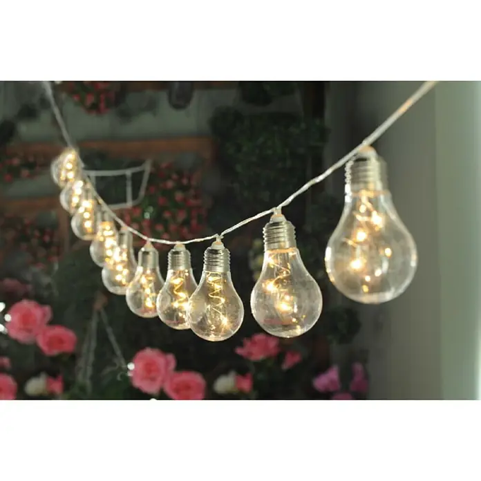 Globo Solar-Lichterkette Bulb - 10 x 0,3 W, Klar - Stimmungsaufnahme