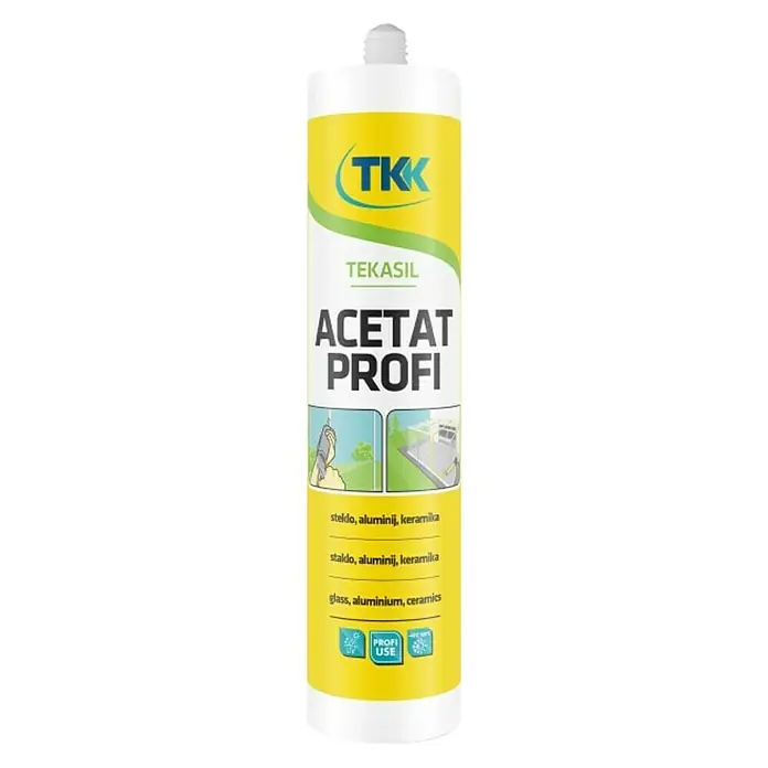 Silikonska masa za fugiranje Tekasil - Prozirno, 300 ml - Pogled sprijeda