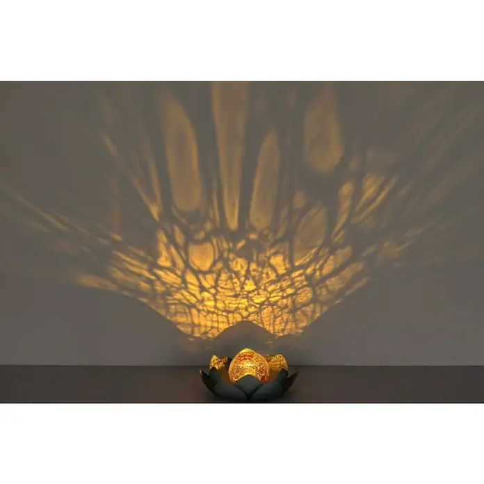 Globo Solarna ukrasna LED svjetiljka - Sive boje, Narančaste boje, Ø x V: 25 x 9 cm - Živopisni prikaz